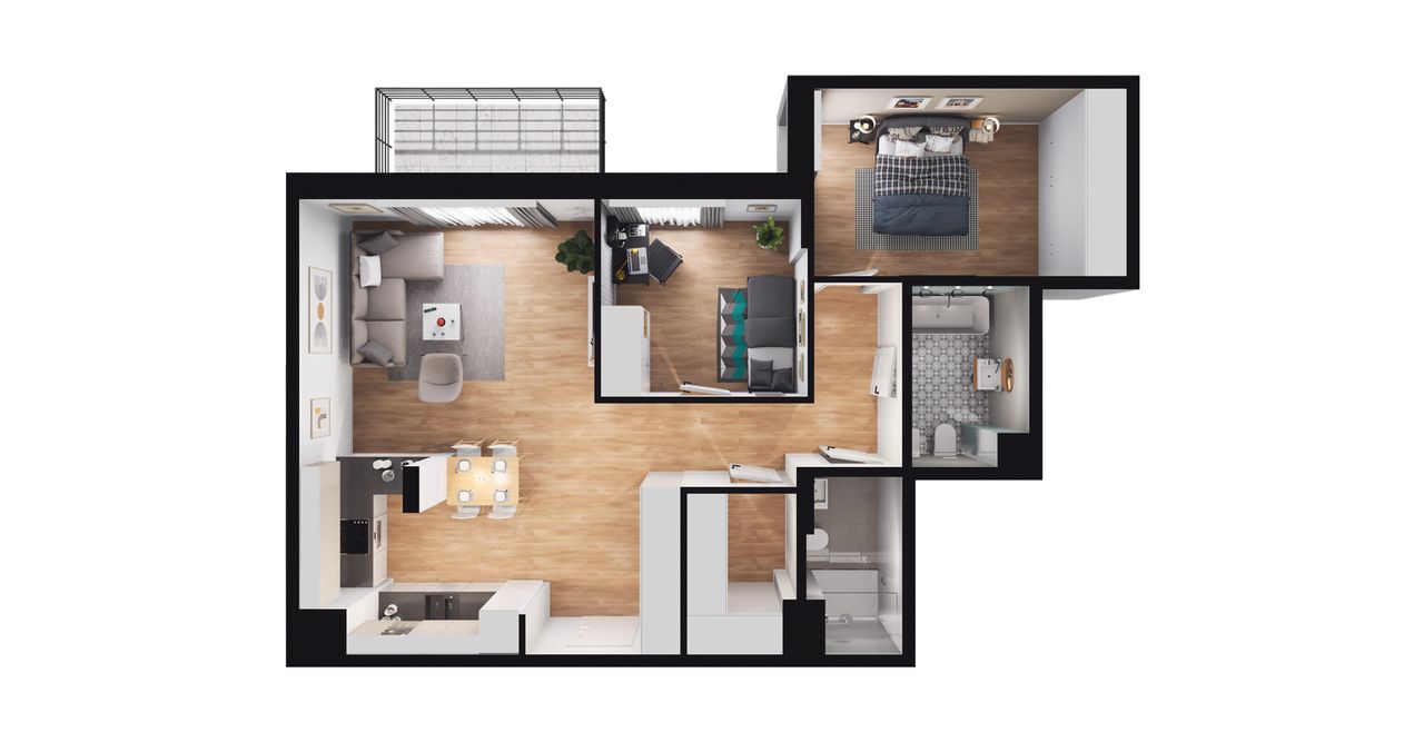3-pokojowe mieszkanie 72m2 + balkon Bezpośrednio — miniatura 3