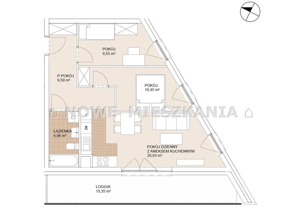 Gotowe z Aktem Tramwja Balkon Winda Ładne Osiedle — miniatura 2